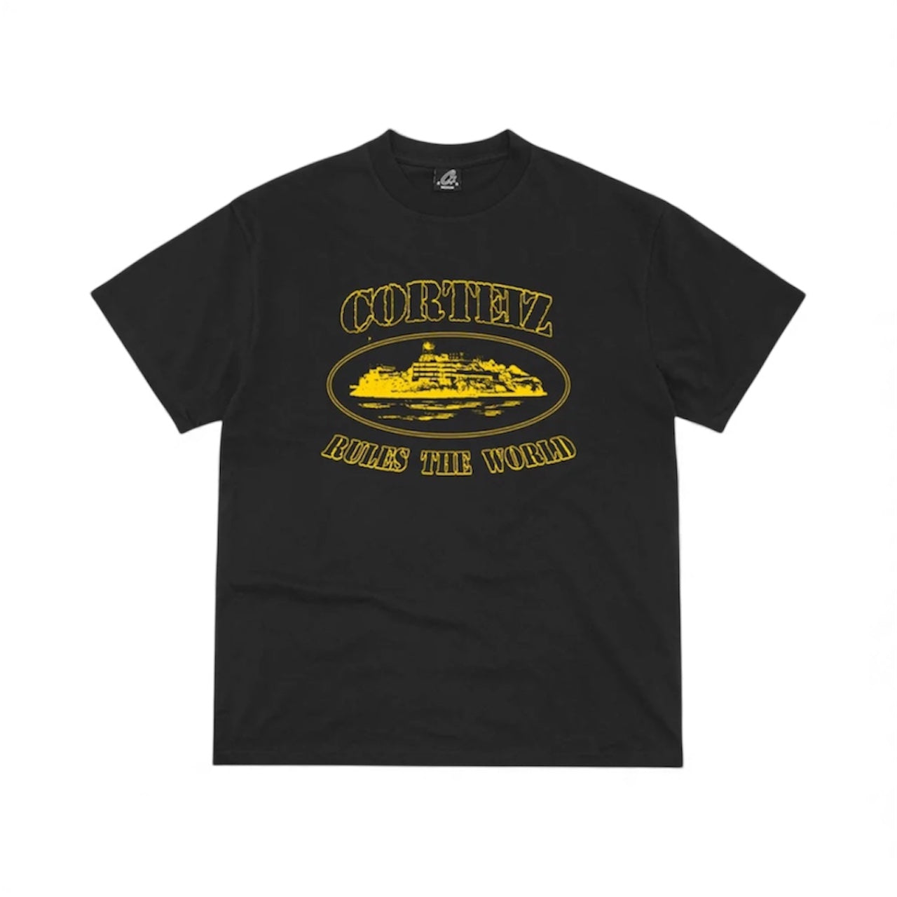 T-Shirt Corteiz OG Alcatraz Black/Yellow