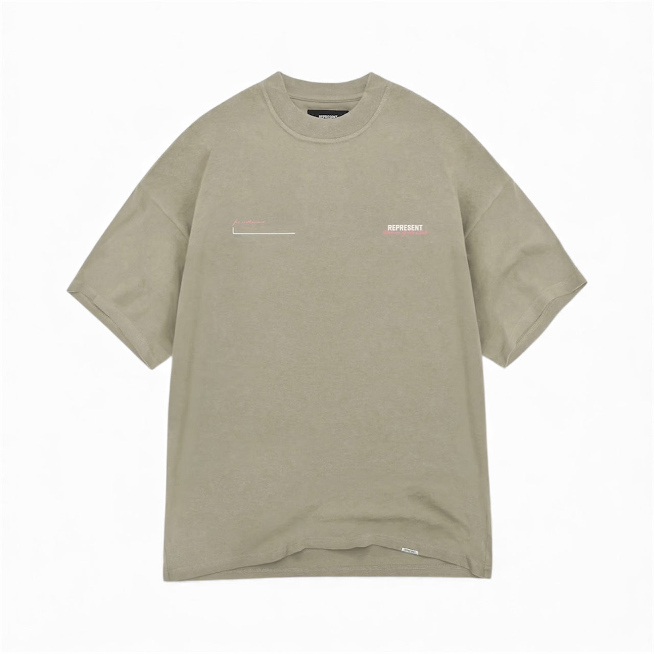 Represent Patron Of The Club T-Shirt Khaki Pink