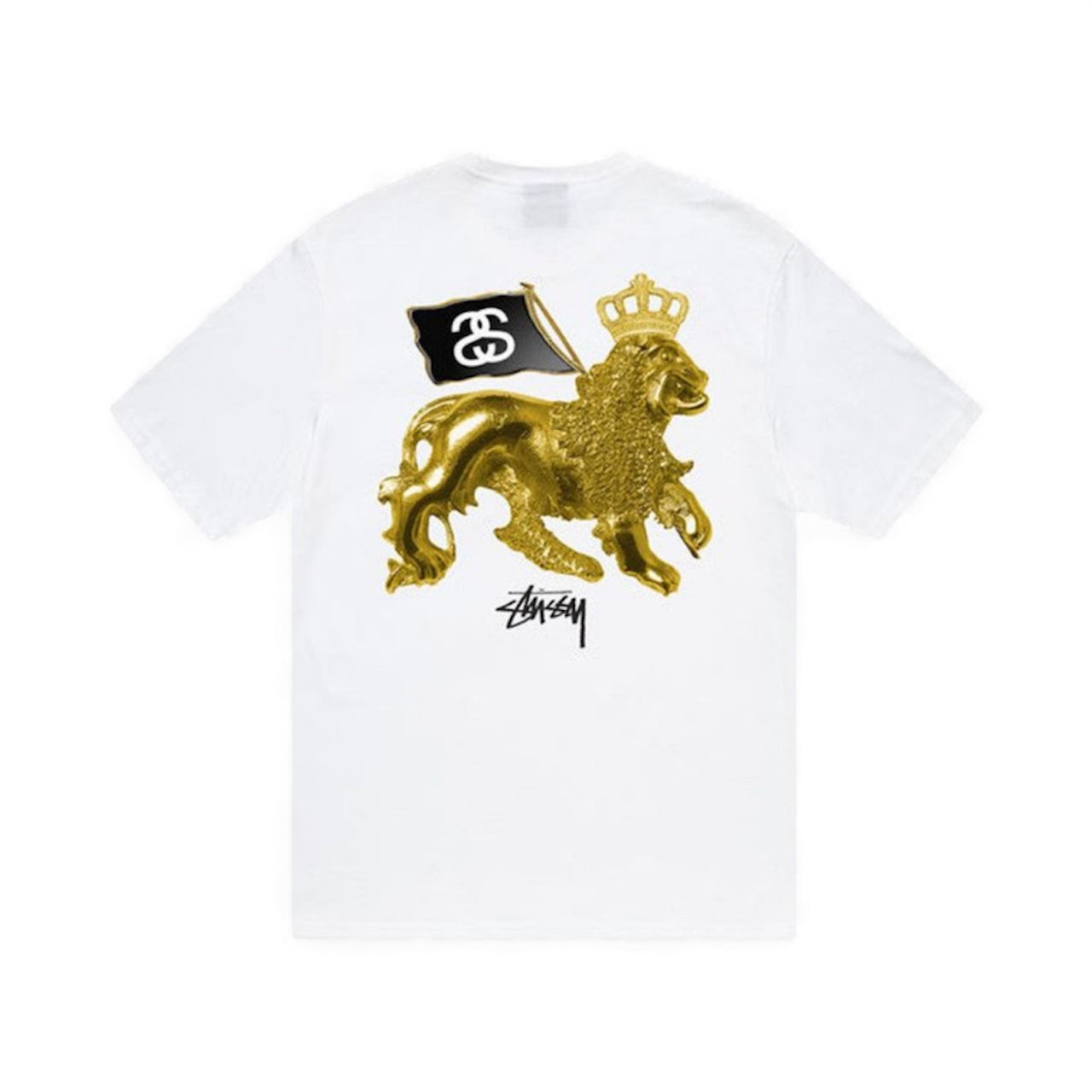 Stussy Gold Lion Tee White