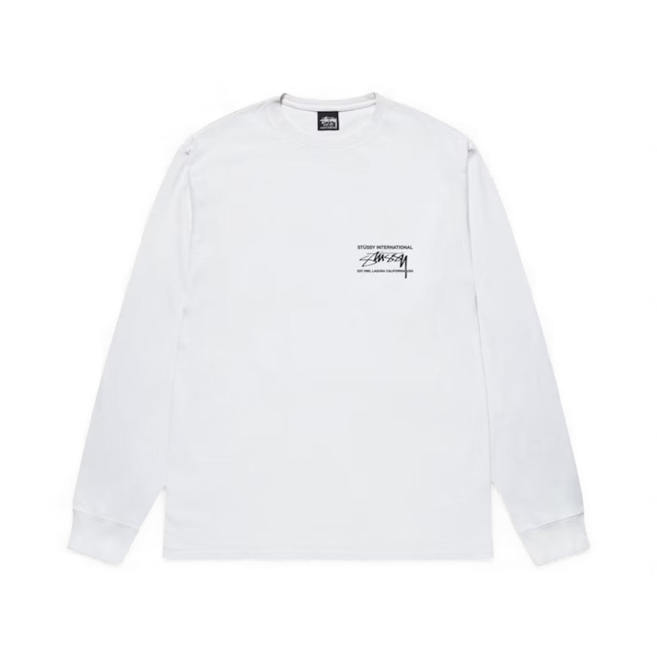 Stussy Smooth International L/S Tee White