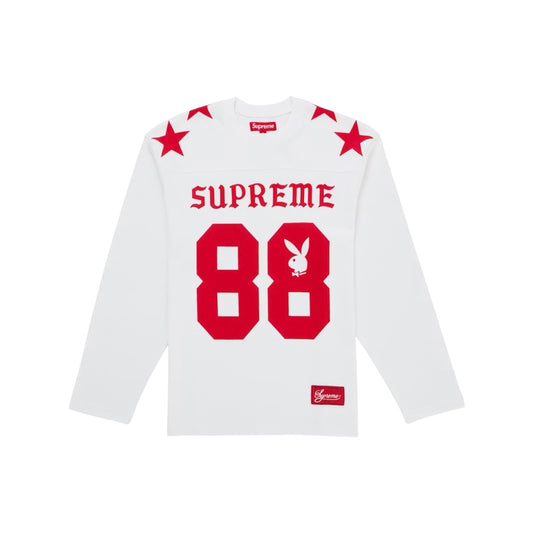 Supreme Playboy L/S Football Top White