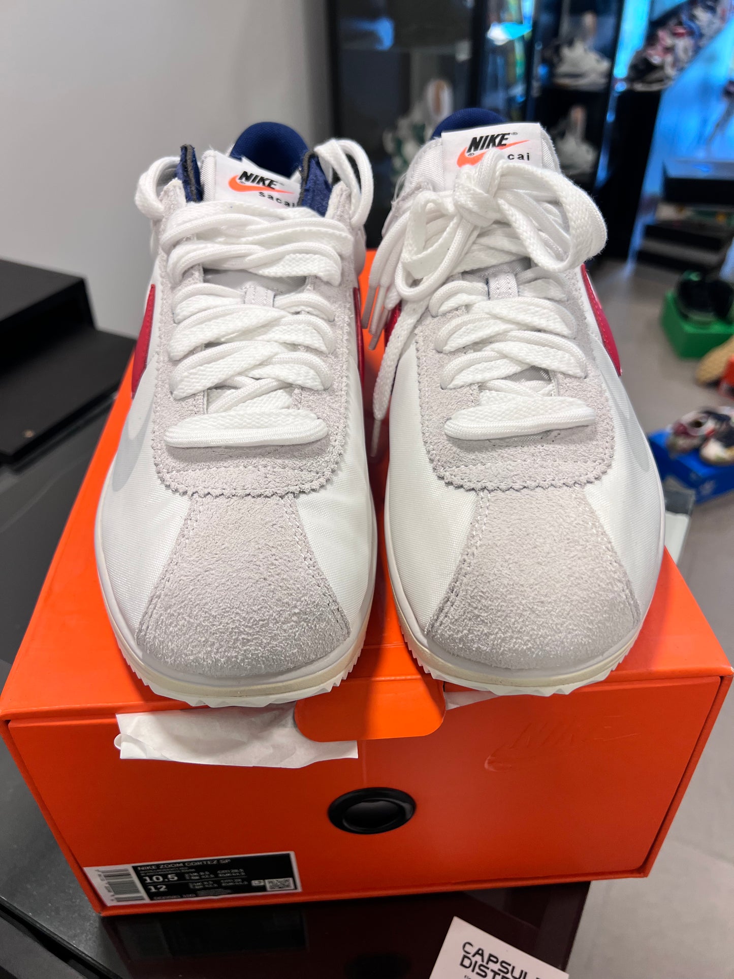 Nike Zoom Cortez SP
sacai White University Red Blue