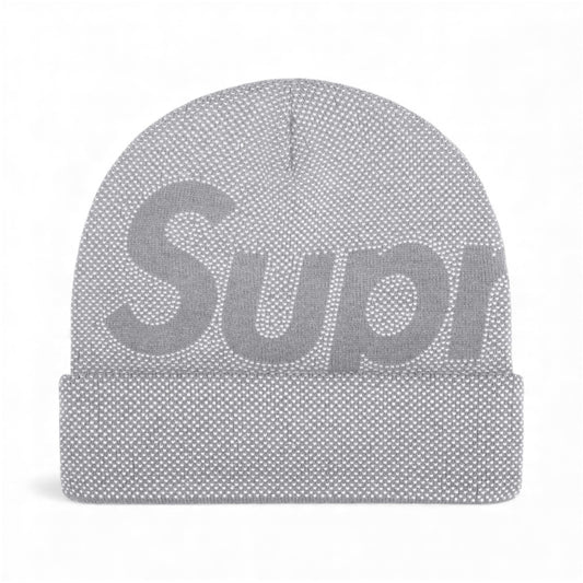 Próximamente - Supreme Studded Knockout Big Logo Beanie Heather Grey