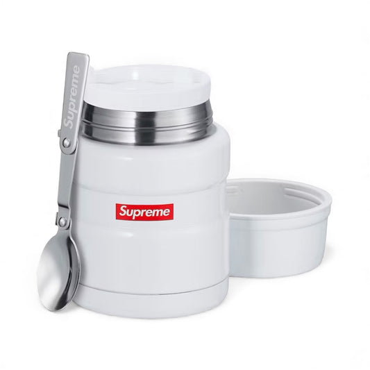 Supreme Thermos Staniless King Food Jar And Spoon White