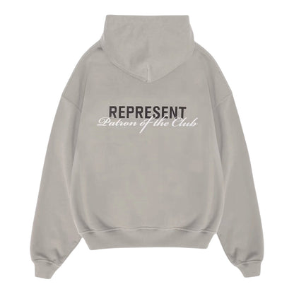 Represent Patron Of The Club Hoodie - Mudstone