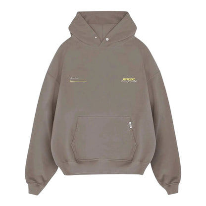 Represent Patron Of The Club Hoodie - Washed Olive