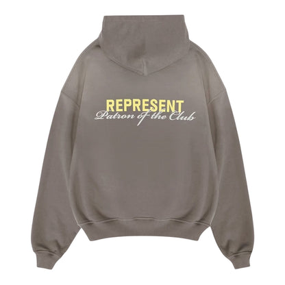 Represent Patron Of The Club Hoodie - Washed Olive