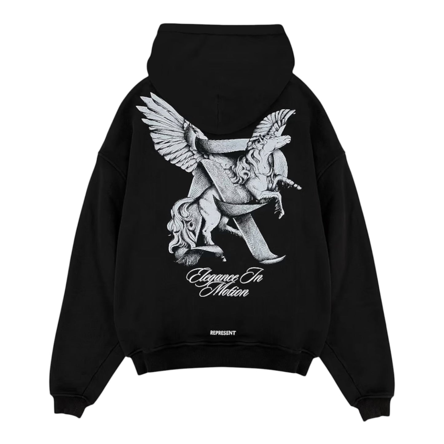 Represent Elegance In Motion Hoodie - Jet Black