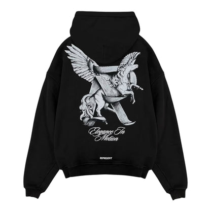 Represent Elegance In Motion Hoodie - Jet Black