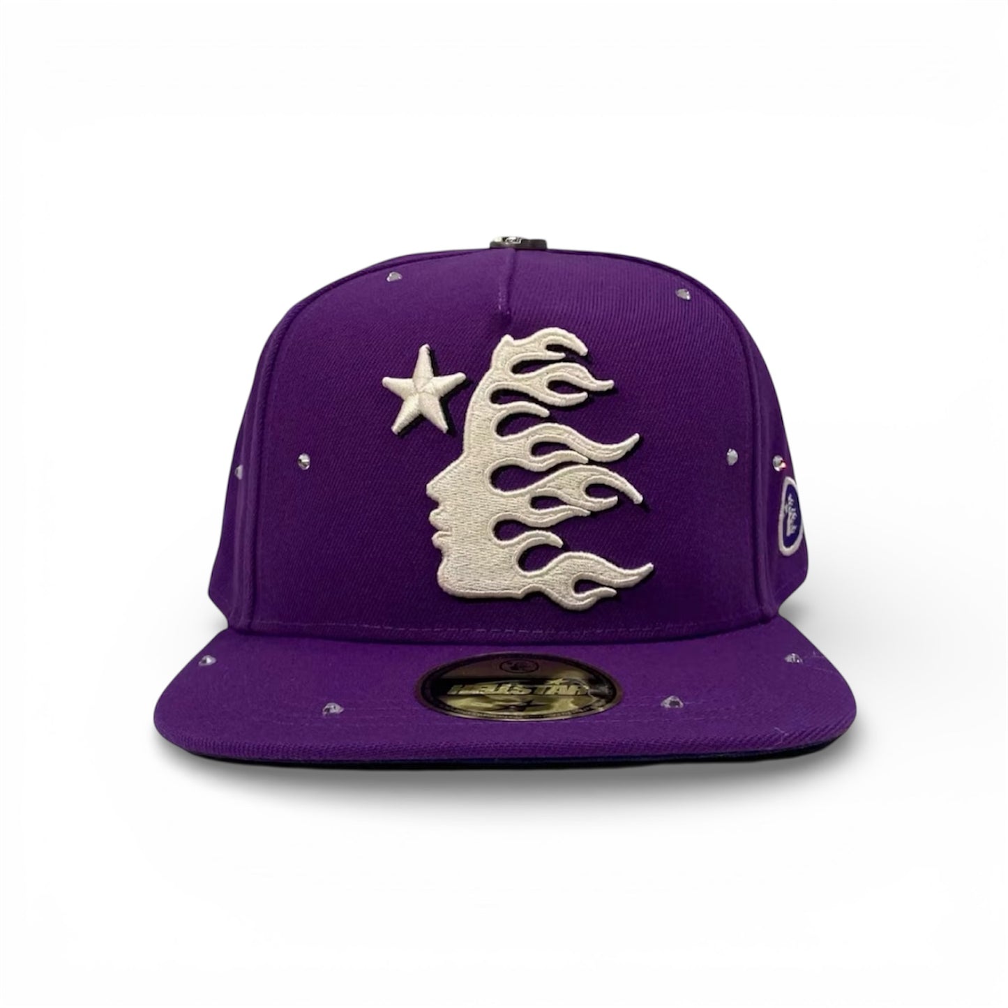 Hellstar OG Logo Rhinestones 59Fifty Fitted Hat Purple