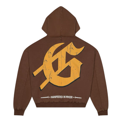 Hoodie Zip Up Godspeed Chrome Liberty Brown