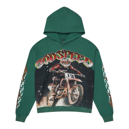 Hoodie Godspeed Motocross Green