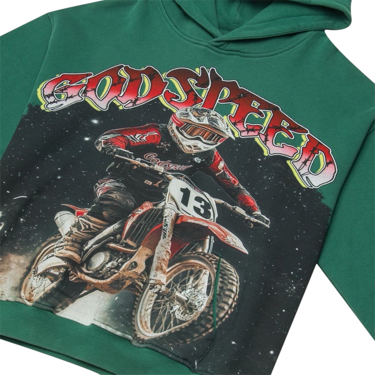 Hoodie Godspeed Motocross Green