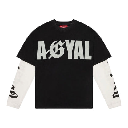 Long Sleeve Layered Godspeed Agyal Black Wash