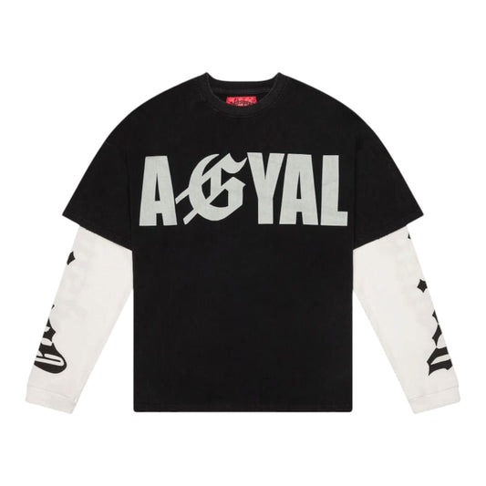 Long Sleeve Layered Godspeed Agyal Black Wash